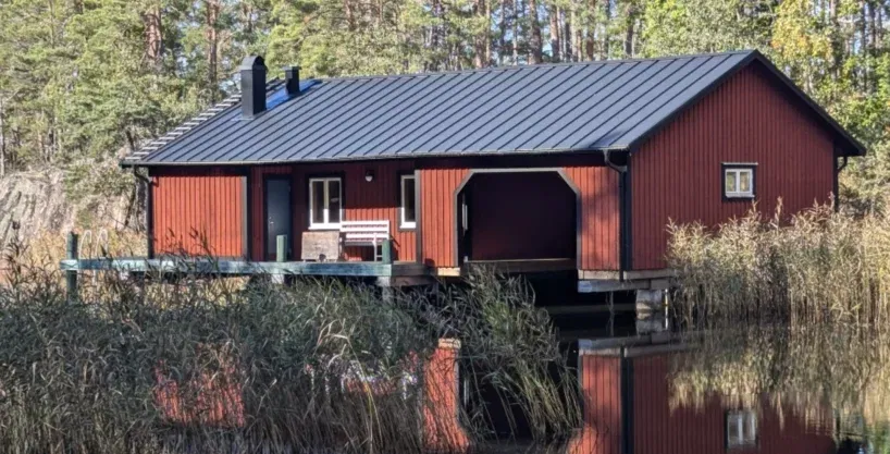 Ferienhaus in Süd Schweden in alleinlage mit Boot und Sauna