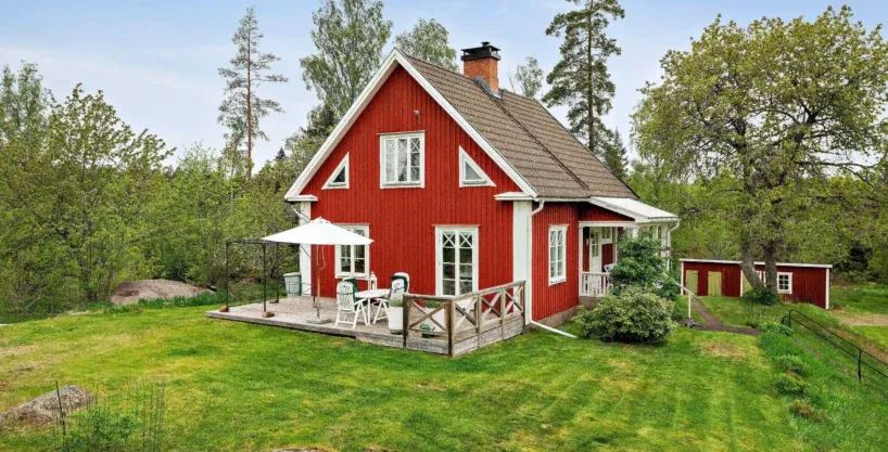 Rotes Schwedenhaus in Alleinlage in Smaland am See